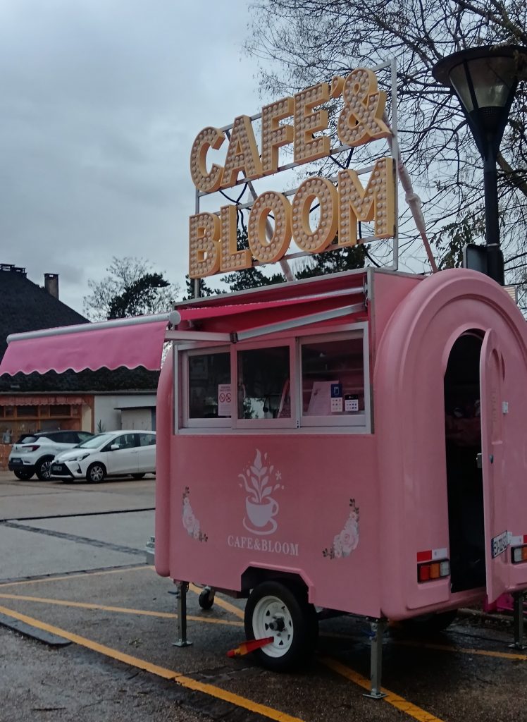 Coffee truck cafe and bloom
