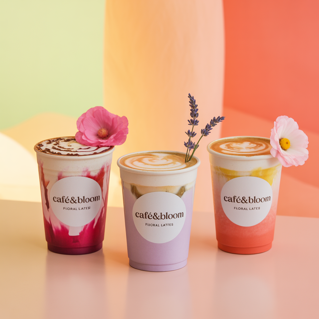 lattés floraux cafe and bloom